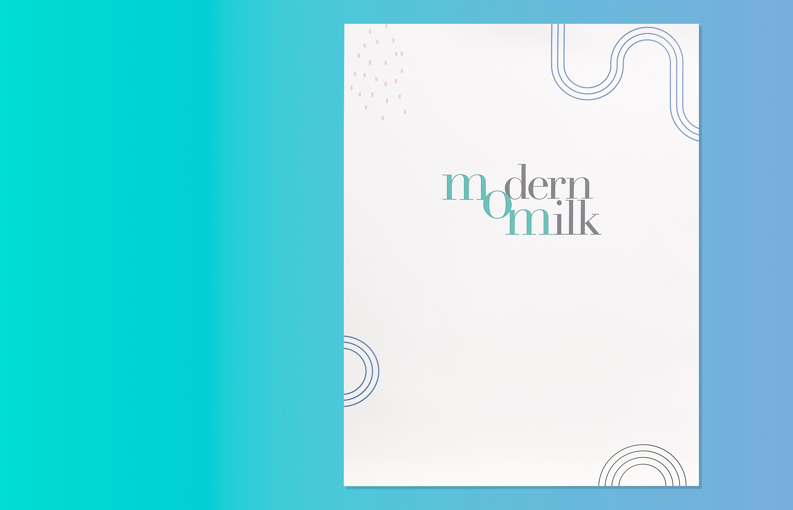Image of Modern Milk's presentation folder cover.