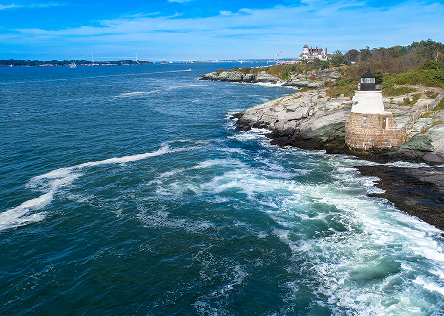 Image of Castle Hill coastline, Newport, Rhode Island.