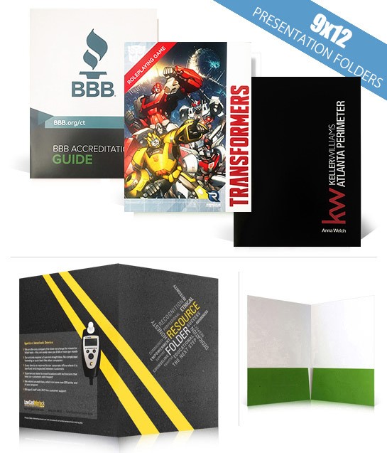 Featured Presentation Folders Better Business Bureau (BBB), Transformers, Keller Williams Realty