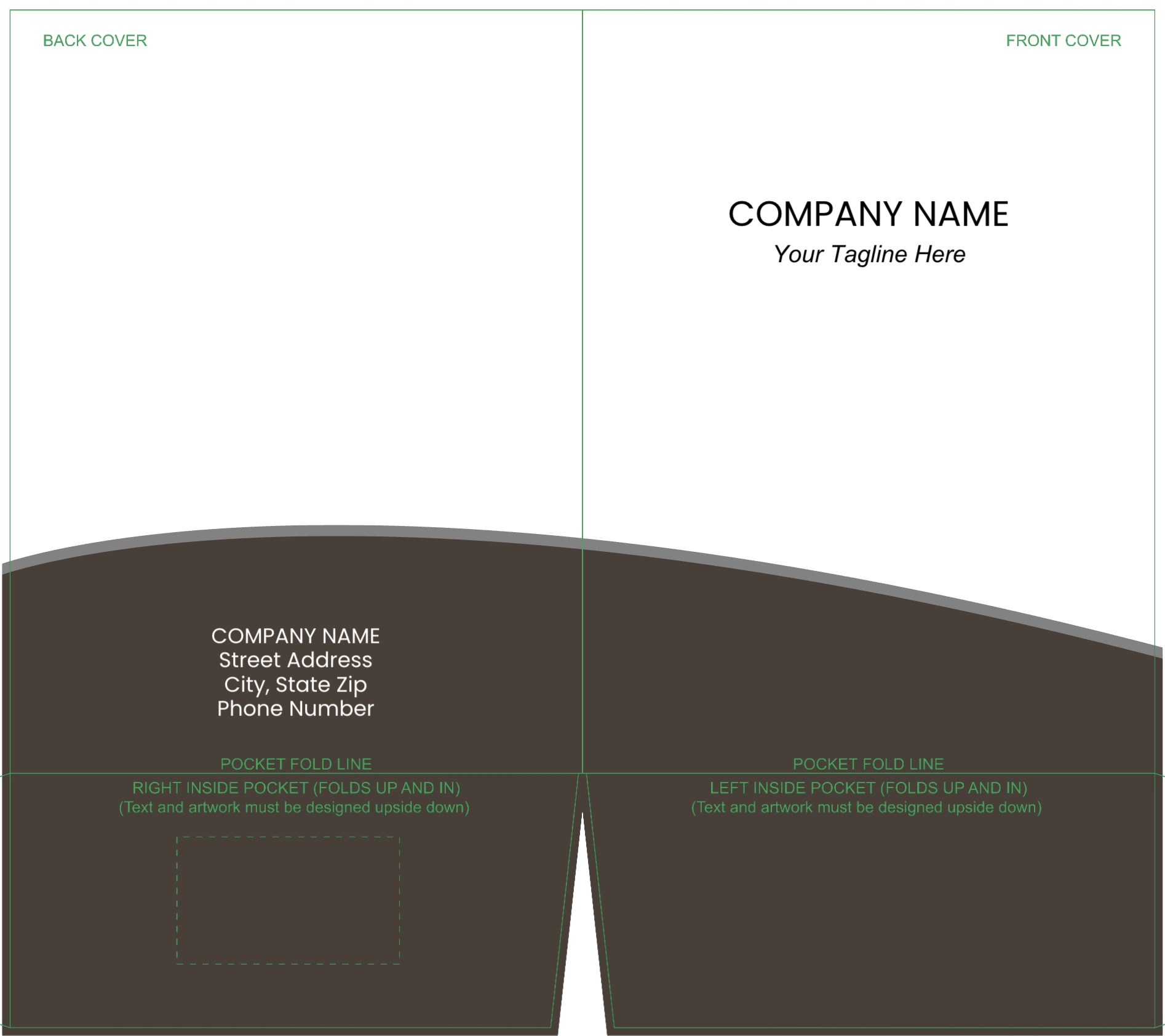 Lunar Brown real estate presentation folder template