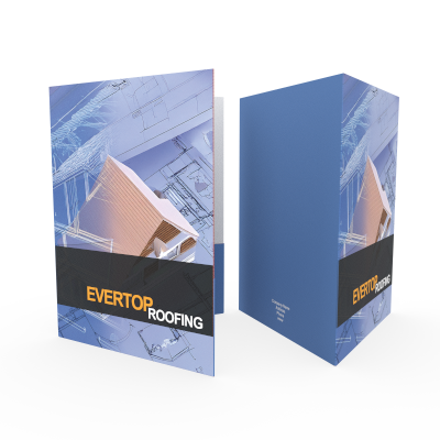 Roofing Blueprint Blue folder, folded preview