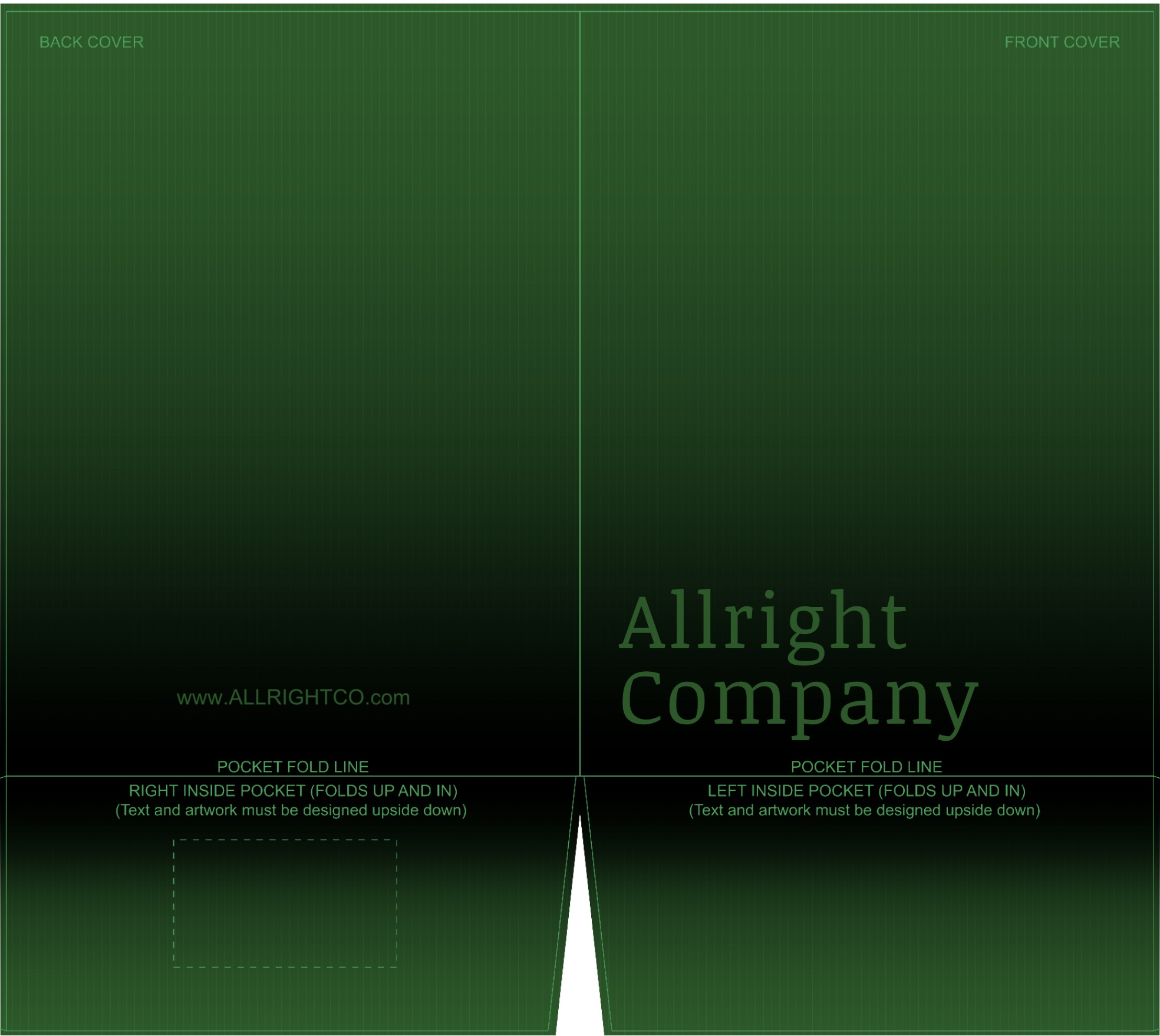 Green Pinstripes real estate presentation folder template
