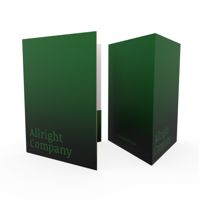 Green Pinstripes folder, folded preview