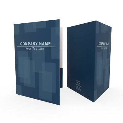 Rectangles Slate Blue folder, folded preview