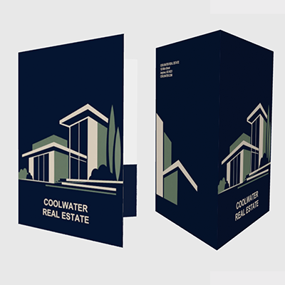 Modern Real Estate folder, folded preview