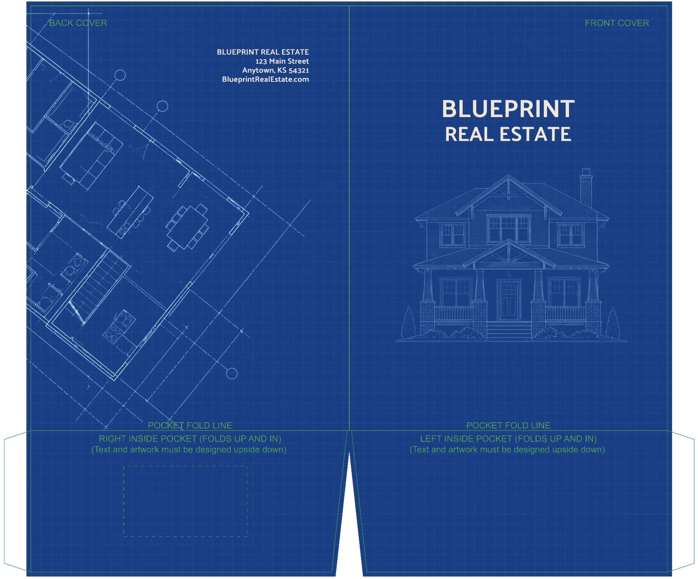 Blueprint Real Estate presentation folder template