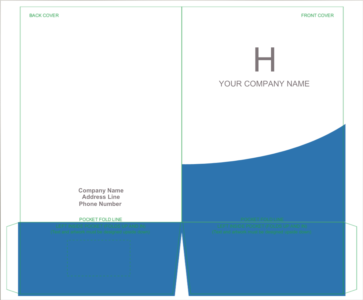 Blue Upslope real estate presentation folder template