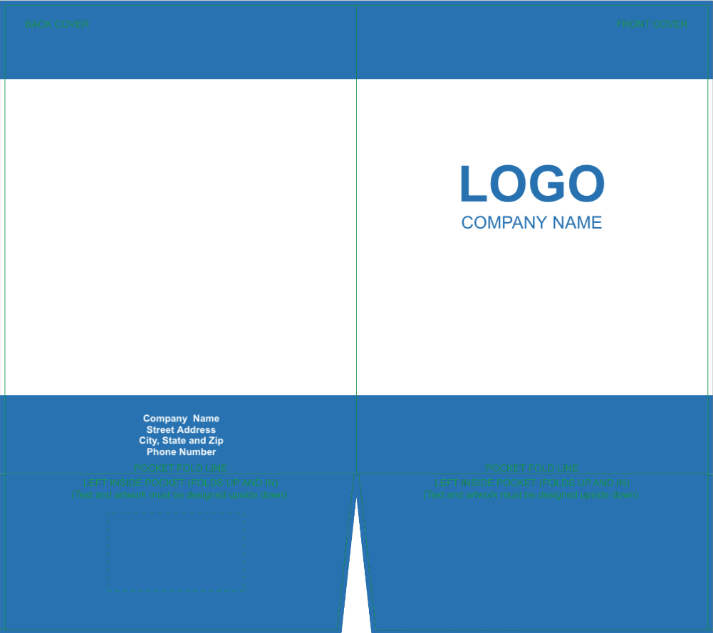 Blue Horizon real estate presentation folder template