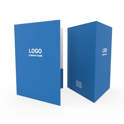Solid Color Blue folder, folded preview