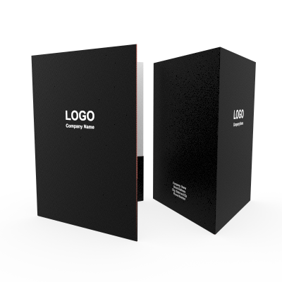 Solid Color Black folder, folded preview