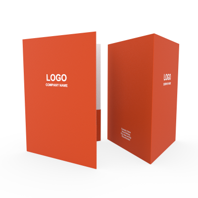 Solid Color Orange folder, folded preview