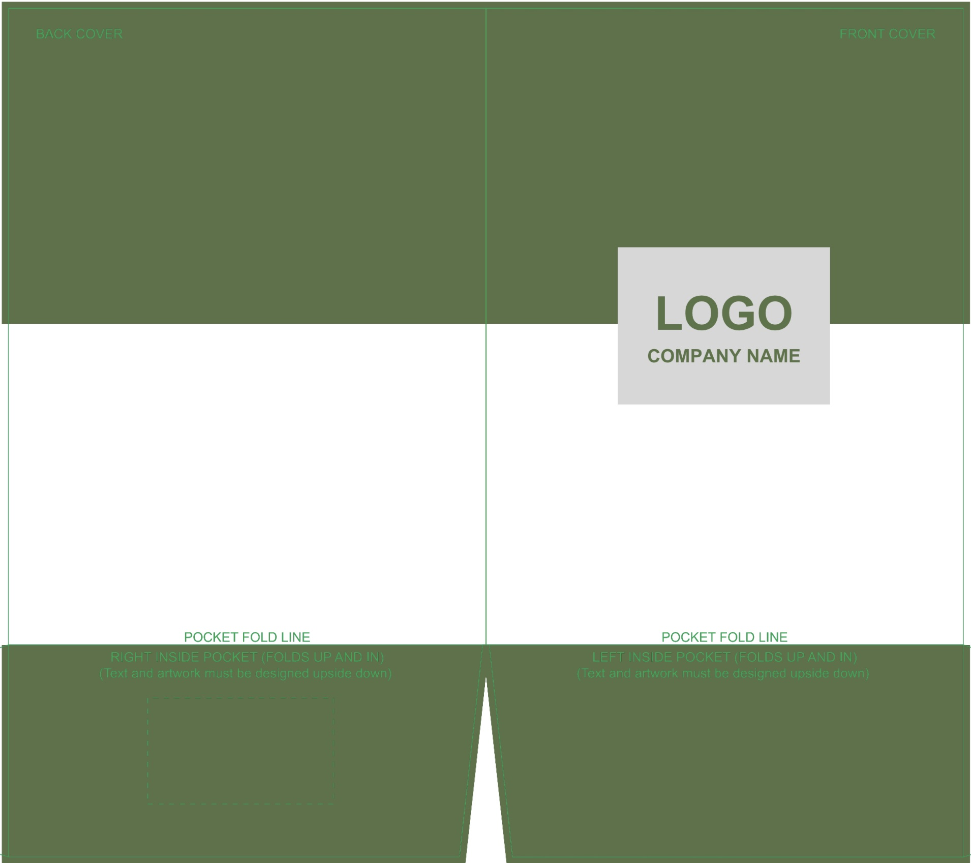 Two-Tone Green real estate presentation folder template