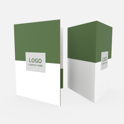 Two-Tone Green folder, folded preview