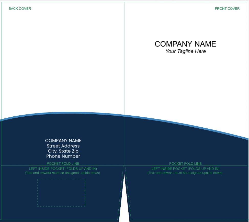 Lunar Blue real estate presentation folder template