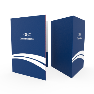 Presentation Folder Fast Blue folder, folded preview