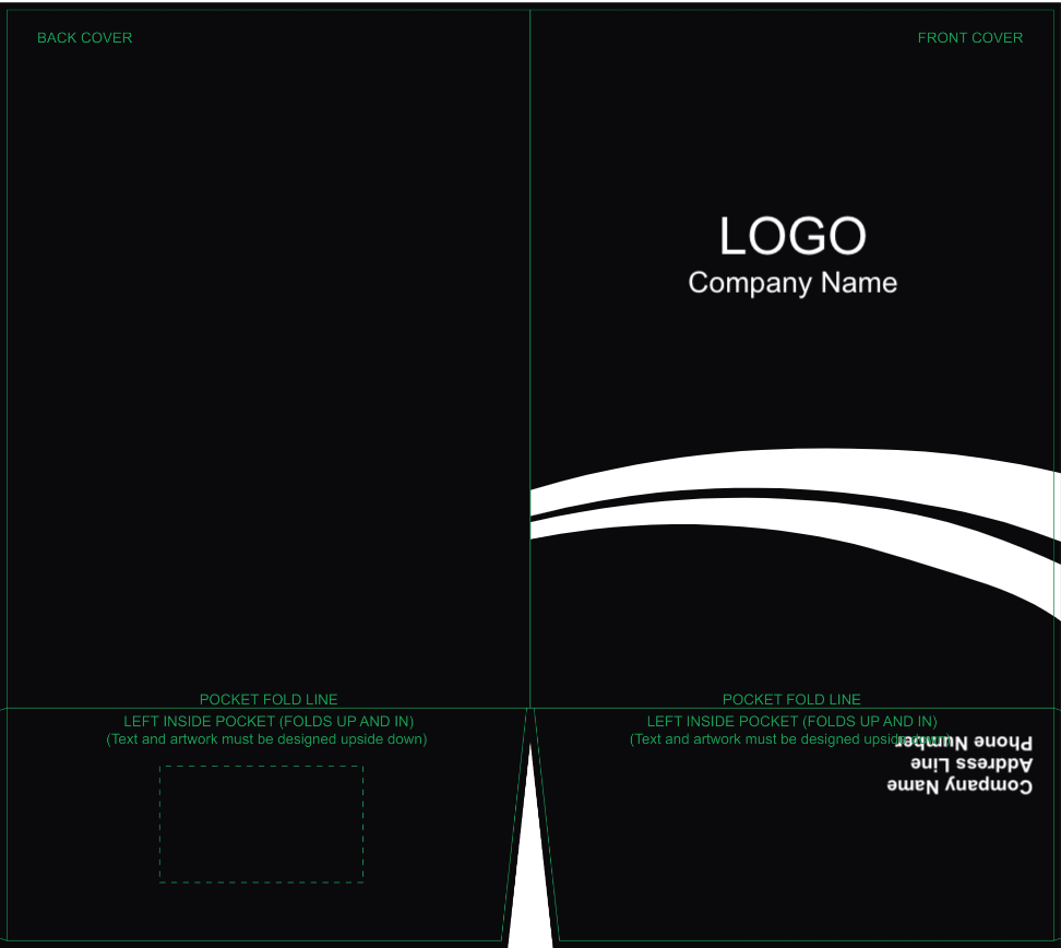 Presentation Folder Fast Black real estate presentation folder template