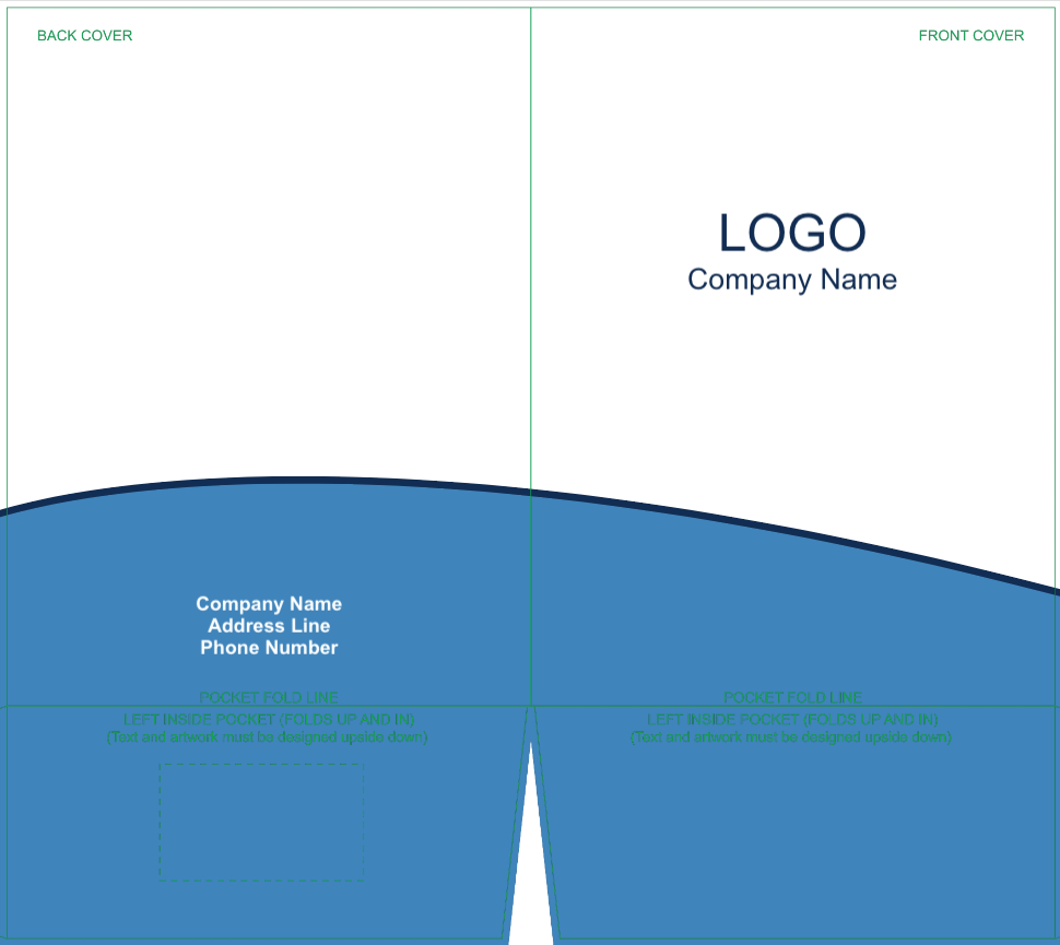 Lunar Light Blue real estate presentation folder template